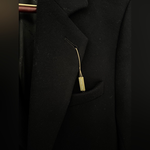 NWT Michael Kors Wool Cashmere Blend Overcoat Black 38R - Picture 2 of 7